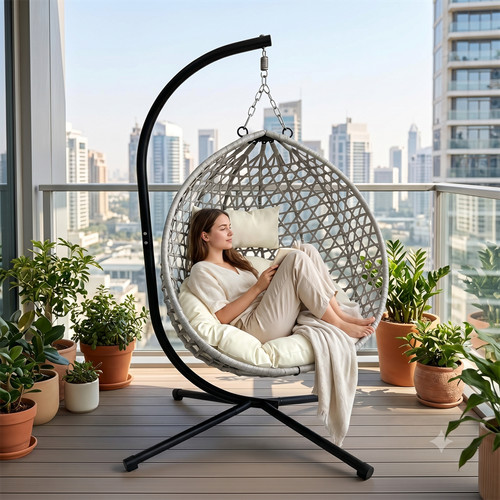 Foldable hanging egg chair - hanging,