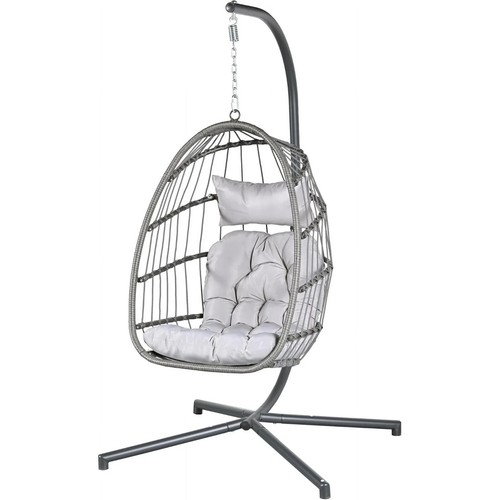 Relaxing egg chair gray - chair,