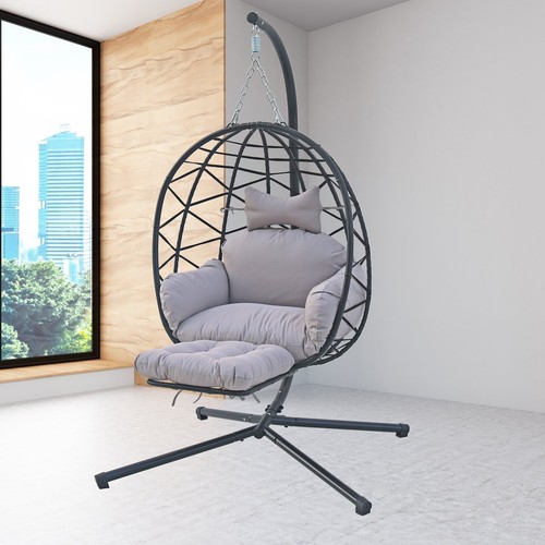 Hanging egg chair with - egg,