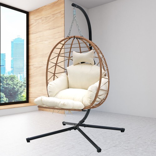 Hanging egg chair with stand - chair,