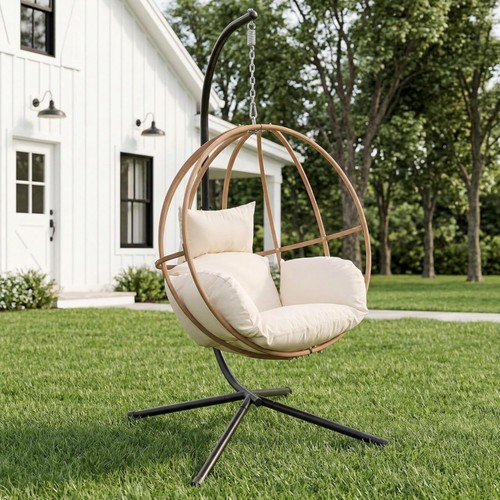 Rattan hanging egg - rattan, chair