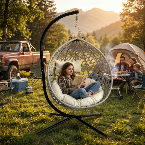 Folding hanging egg chair hdpe - hanging,