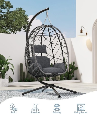 Hanging egg chair with - egg,