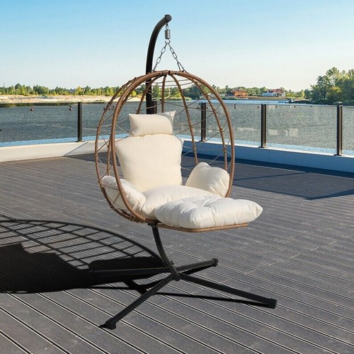 Hanging egg chair with stand - hanging,