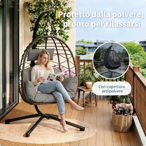 Rattan egg chair swing - swing, outdoor