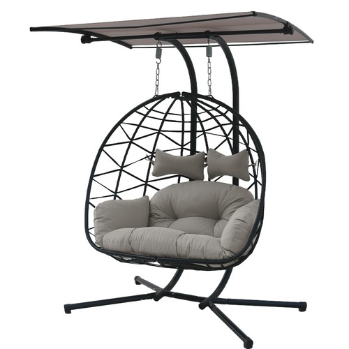 Double swing egg chair - egg, w/