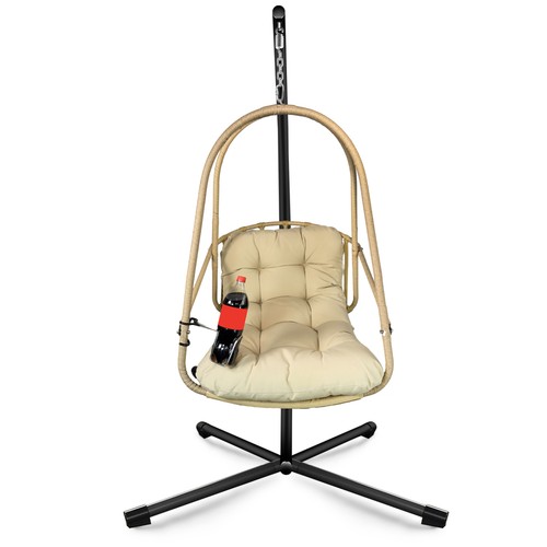Hanging egg chair with stand - with,